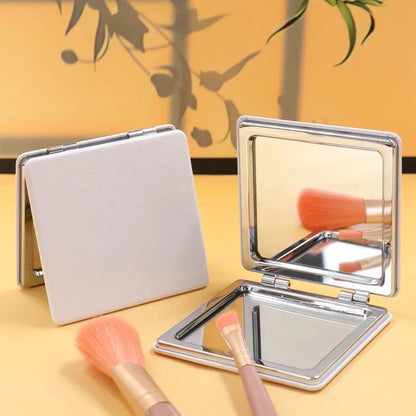Stainless Steel Folding Pocket Mirror - Small Exquisite Makeup Mirror, Anniversary, Valentine’s Day & Mom Gift