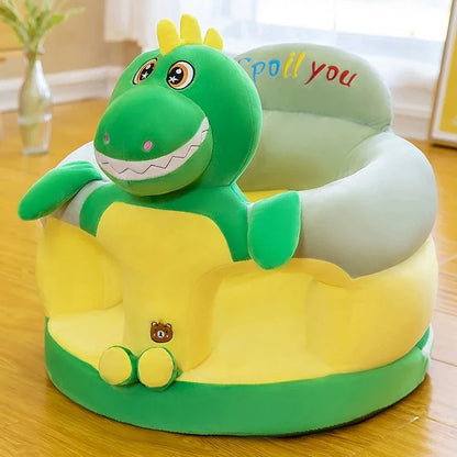Baby Animal Plush Sofa Cover - Soft Feeding Chair Seat Cover for Toddlers, Comfortable Baby Sofa Cushion Without Filling
