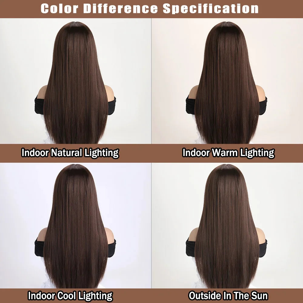 26" Long Straight Synthetic Wig – Fashion Color Wig for Women, Daily Wear, Halloween Costume, Party & Cosplay