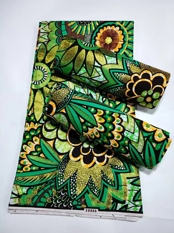 100% Cotton African Wax Print Fabric - High Quality Ankara Fabric 6 Yards