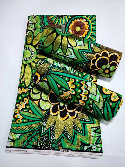 100% Cotton African Wax Print Fabric - High Quality Ankara Fabric 6 Yards