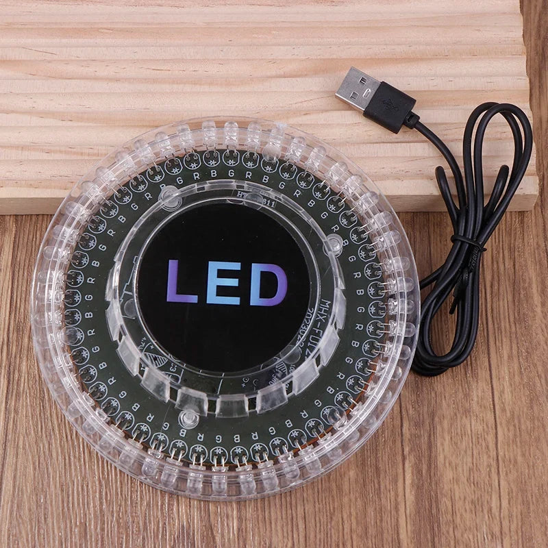 Sound Activated RGB Disco Ball Light - USB Rotating LED Party Stage Lamp for KTV Bar Events and Home Entertainment