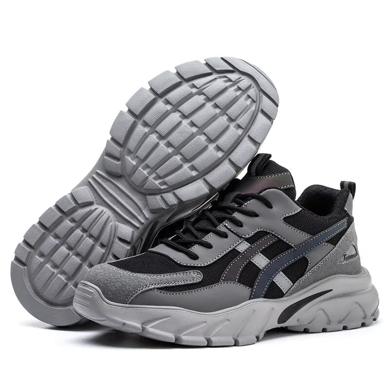 Men’s Puncture-Proof Safety Shoes – Lightweight Steel Toe Work Sneakers & Durable Safety Boots