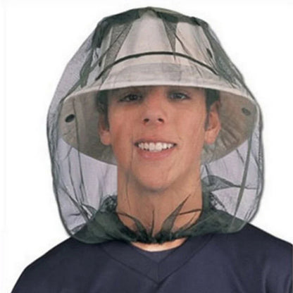 Outdoor Mosquito Net Hat - Breathable Head Face Mesh Cover for Fishing Travel & Camping