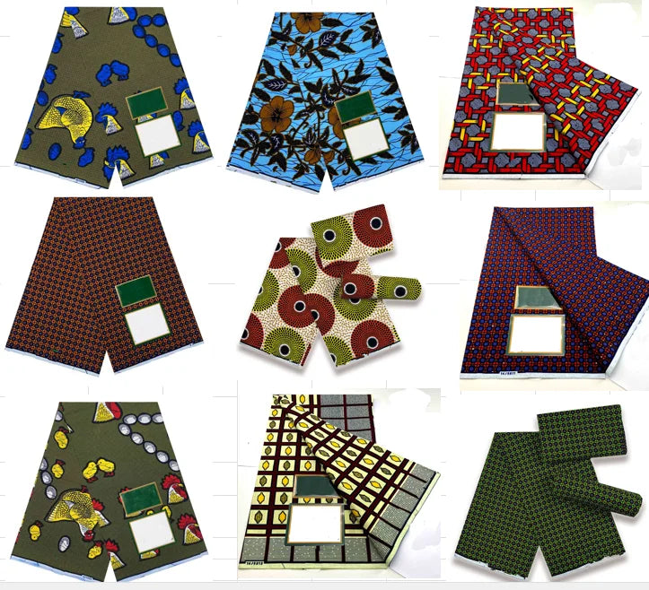 African Wax Print Fabric - High-Quality Cotton Ankara Gold Print Pagne for Wedding & Dress Sewing