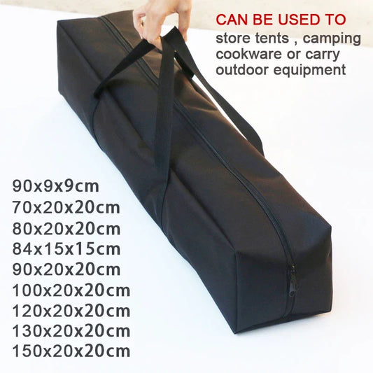 Outdoor Camping Storage Bag - Canvas Tent Pole Organizer Pouch for Travel, Picnic & Hiking Gear
