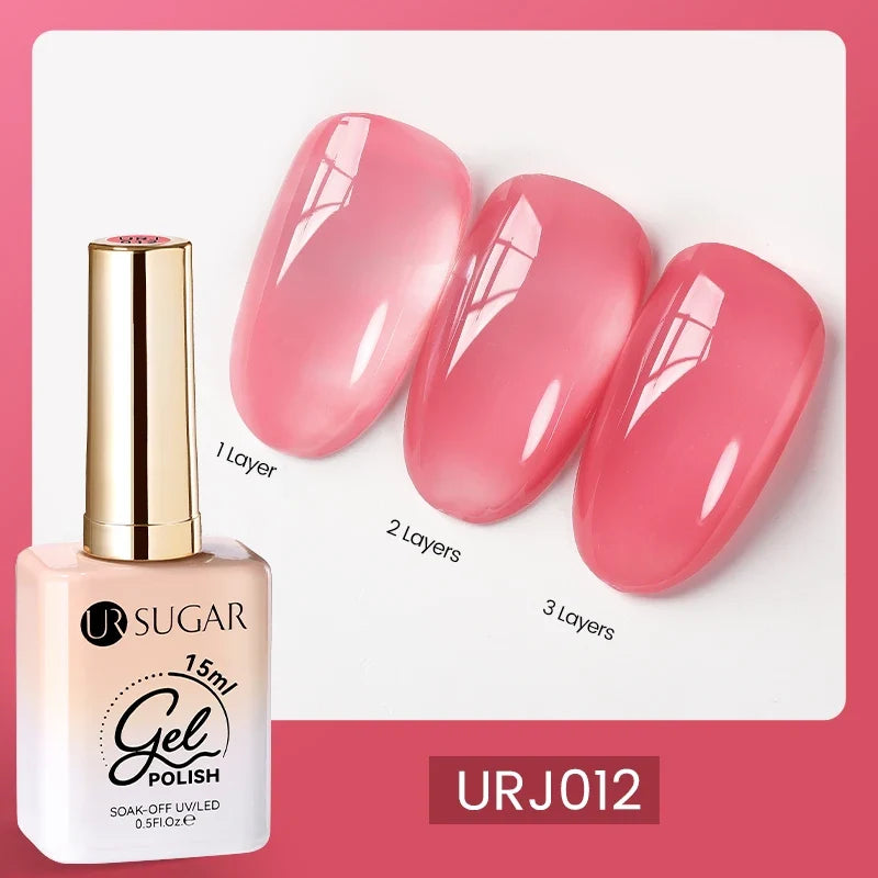 UR SUGAR Champagne Gold Silver Reflective Glitter Gel Nail Polish 15ml - Semi-Permanent Soak Off UV Manicure Art Varnish
