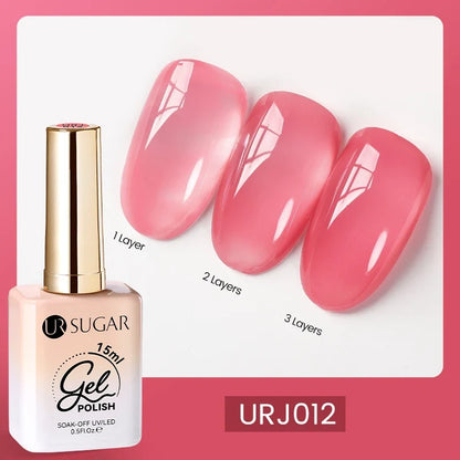 UR SUGAR Champagne Gold Silver Reflective Glitter Gel Nail Polish 15ml - Semi-Permanent Soak Off UV Manicure Art Varnish