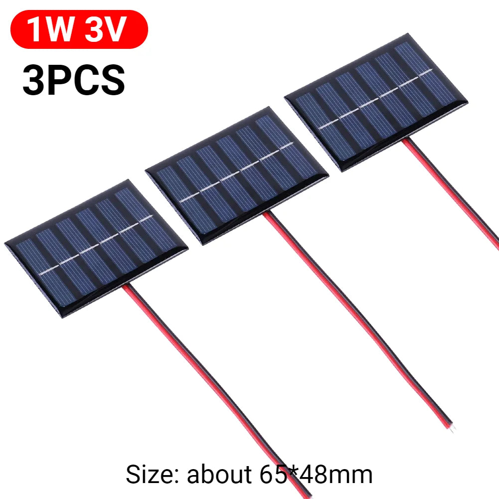 5W Mini Solar Panel 3V-12V - Polysilicon Solar Cell Module for Battery Charging, DIY Projects & Outdoor Devices