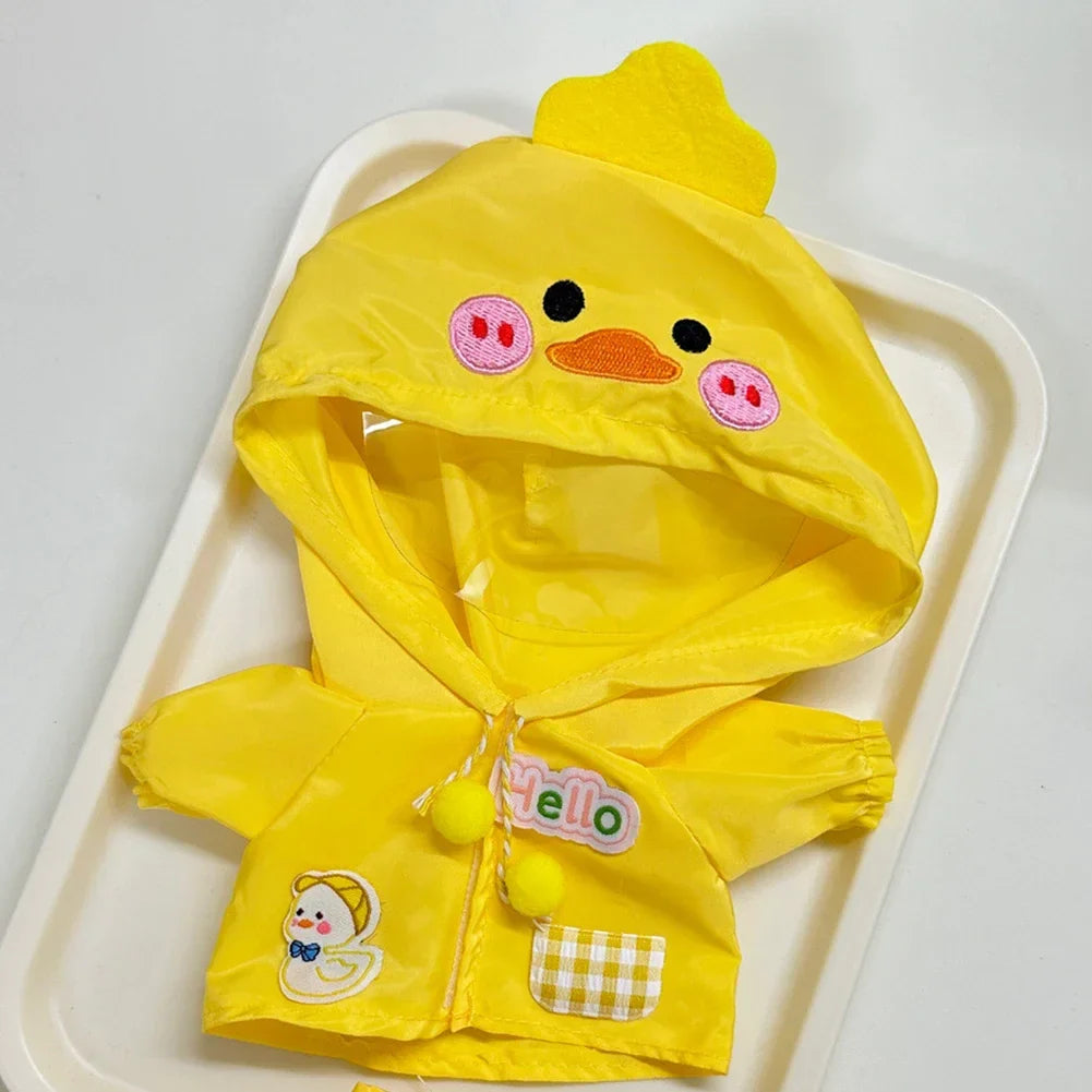 17cm Mini Doll Clothes Set – Kpop EXO Labubu Idol Raincoat, Love Bear Dress & Hat Accessories, Clothing Gift
