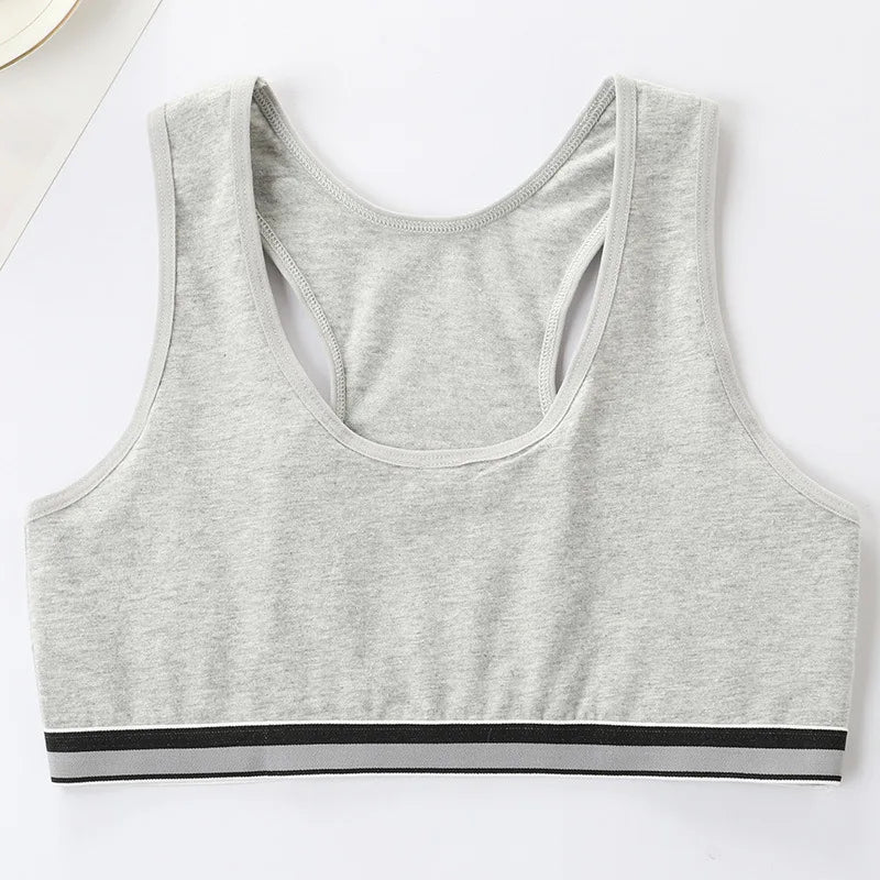 4Pcs Girls Cotton Training Bra Set - Wireless Puberty Underwear Vest Camisole for Kids & Teenage Girls