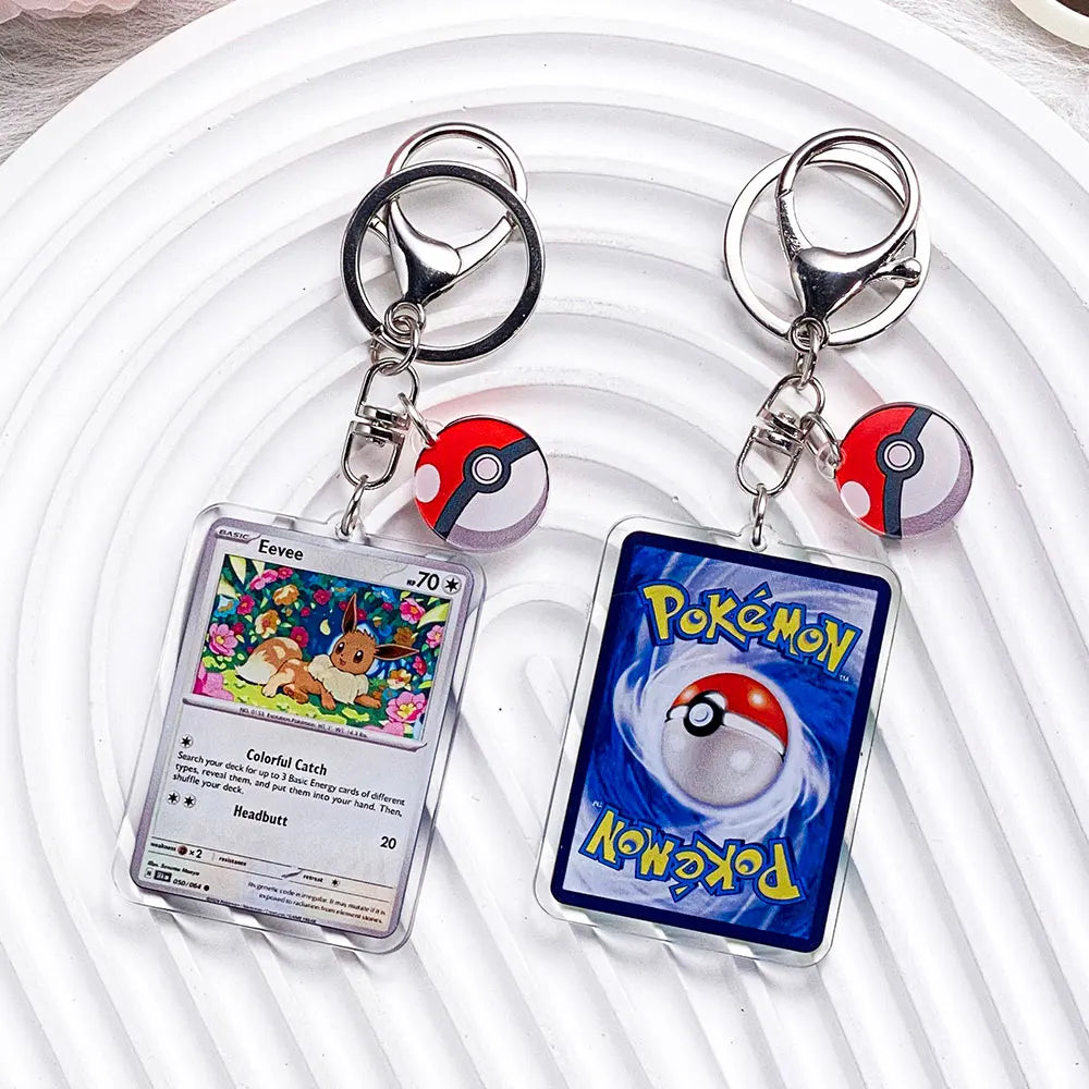 Pokemon Acrylic Keychain Charms - Pikachu Bulbasaur Jigglypuff Bag Pendant Backpack Accessories Gift