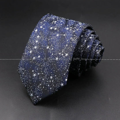 Men’s Wedding Floral Necktie - Wave Fireworks Meteor Flower Design Tie for Groom, Business & Formal Accessories Gift