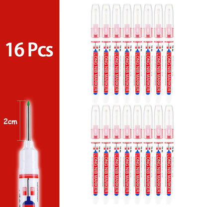 2cm Waterproof Deep Hole Marker Pen - Long Head Carpenter Markers for Metal Woodworking Tools 4-80pcs