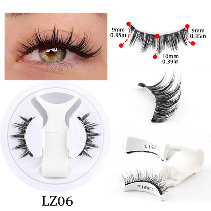 Handmade 3D Magnetic Mink Eyelashes – 1/2 Pairs Reusable False Lashes with Tweezers for Natural Long Look Makeup