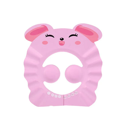 Baby Shower Hair Wash Cap - Adjustable Soft Ear Protection Hat for Kids Bath Time