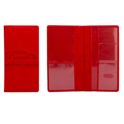 Leather Car Registration & Insurance Holder – Men's Driving License Cover, Auto Documents & Credit Card Storage Bag
