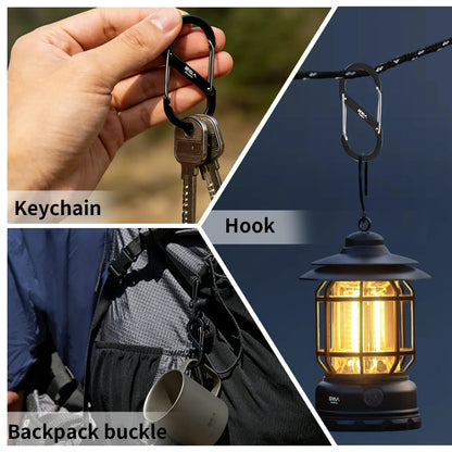 PRIMITIVE Aluminum Alloy Carabiner - Heavy Duty Dual Lock S-Biner Keychain Hook