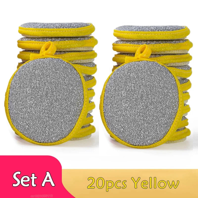 Double-Sided Dishwashing Sponges - Multi-Pack Kitchen Cleaning Brush for Pots, Pans & Dishes