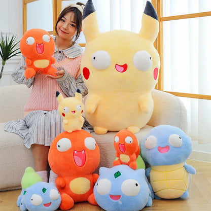 23cm Cute Pokemon Plush Toys — Pikachu, Charizard & Squirtle Soft Sleeping Pillow Dolls, Christmas Gift