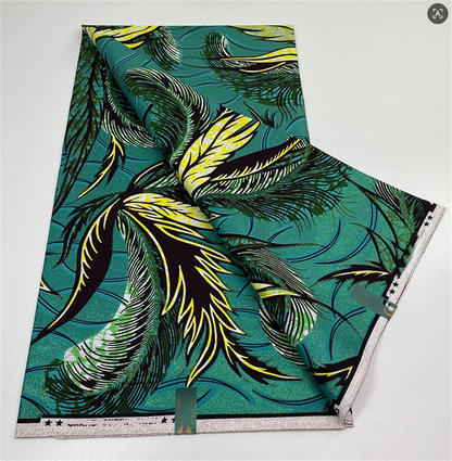 Original African Wax Print Fabric - 6 Yards 100% Cotton Nigerian Ankara Sewing Material