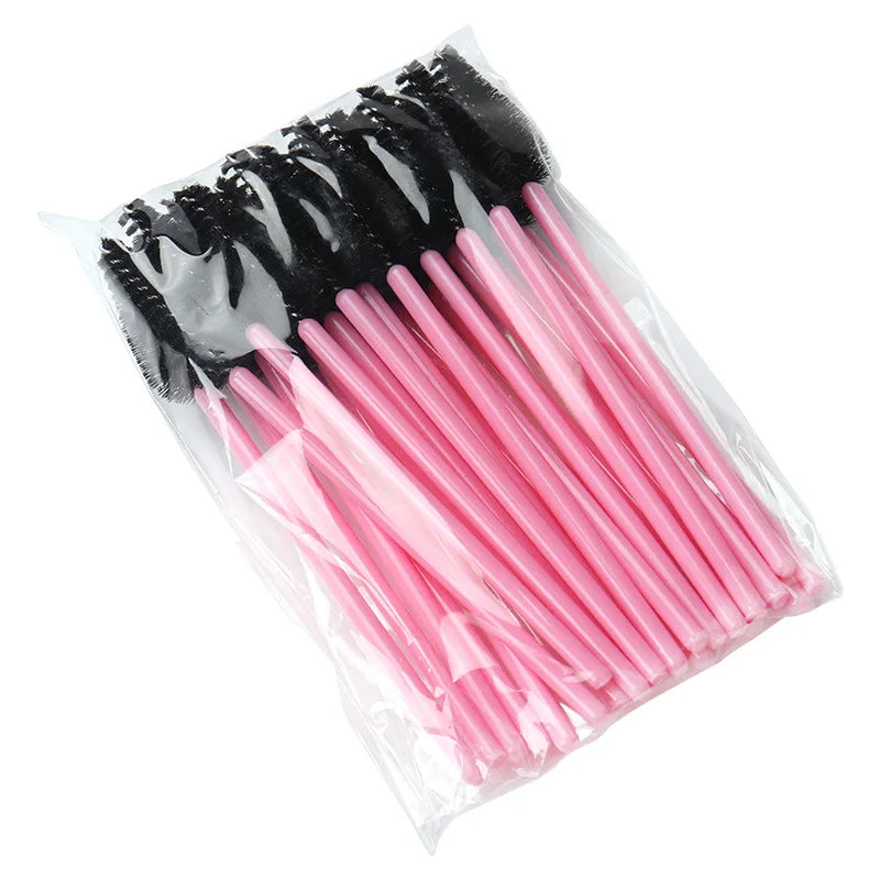 25pcs Eyelash Extension Brush Set - Mascara Wands, Micro Applicators & Spoolie Makeup Tools