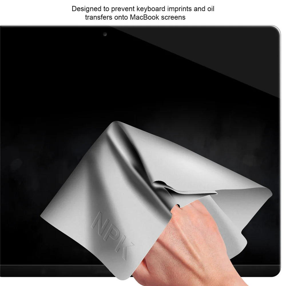 Microfiber Dustproof Protective Film Notebook Keyboard Blanket Cover - Laptop Screen Cleaning Cloth for MacBook Pro 13/15/16 Inch