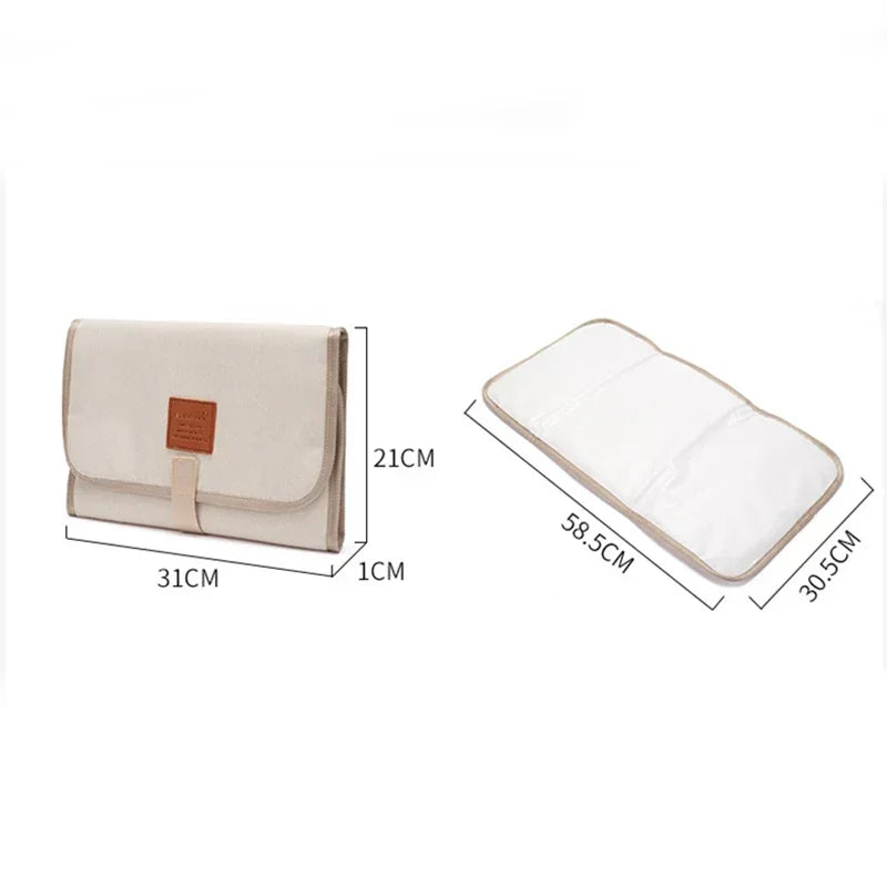 Waterproof Baby Diaper Changing Mat – Portable Foldable Play Mat, Washable Compact Travel Nappy Mat