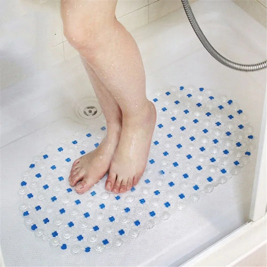 PVC Anti-Skid Bath Mat – Soft Non-Slip Shower & Bathtub Mat with Massage Nubs and Suction Cups