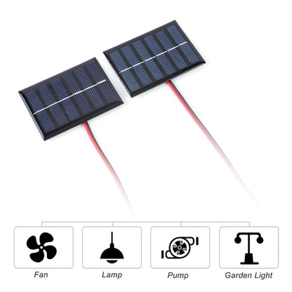 5W Mini Solar Panel 3V-12V - Polysilicon Solar Cell Module for Battery Charging, DIY Projects & Outdoor Devices