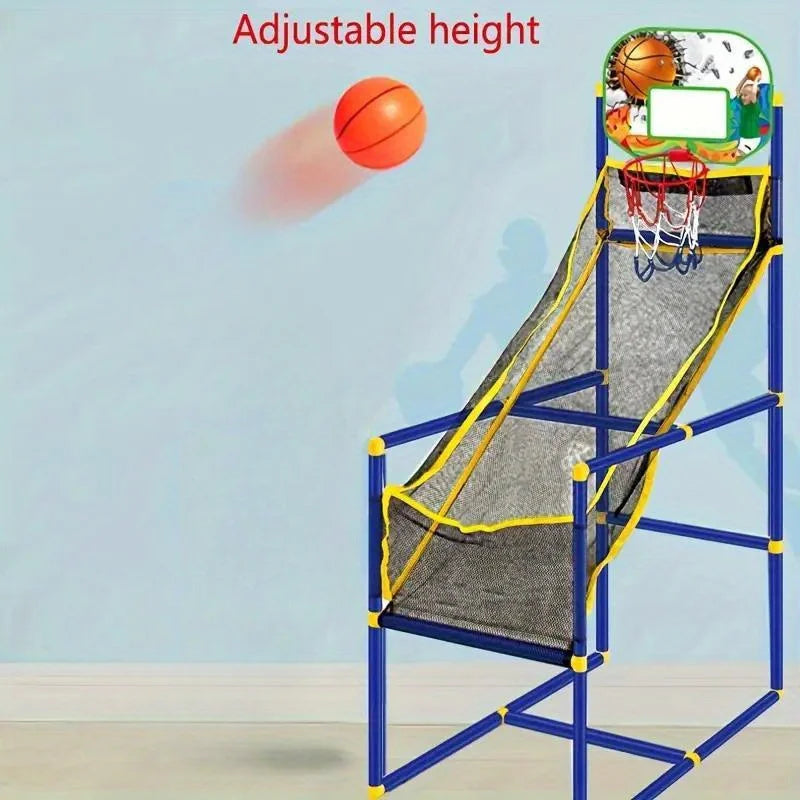 Indoor Outdoor Arcade Basketball Game Set - Easy Setup Hoop Toy with Pump & Balls for Kids, Parties & Holiday Gifts
