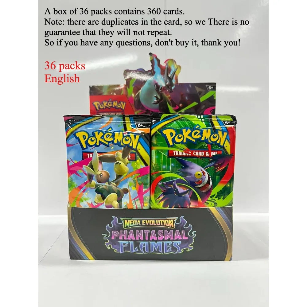 Pokemon TCG Mega Evolution Booster Box - English Trading Cards Phantasmal Flames Ascended Heroes Pack Set