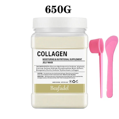 650g Rose Jelly Peel-Off Facial Mask Powder – Collagen Hydroplastic Crystal Skin Care Mask for Face Treatment