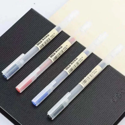 MUJI Gel Pen Set - 6/8PCS Fine Point Ink Pens 0.38mm/0.5mm Black Blue Red Office & School Stationery