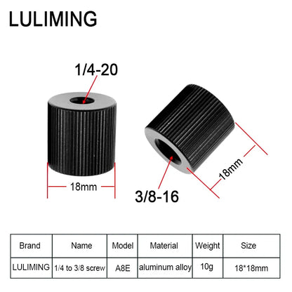 1/4 to 3/8 Inch Camera Screw Adapter - 5/8-27 Microphone Thread Converter for Tripod Ball Head Photography Accessories