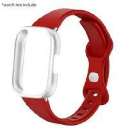 Slim Silicone Strap & Case - Soft Matte Protective Cover Bracelet for Redmi Watch 6/5/4 Active & 5 Lite