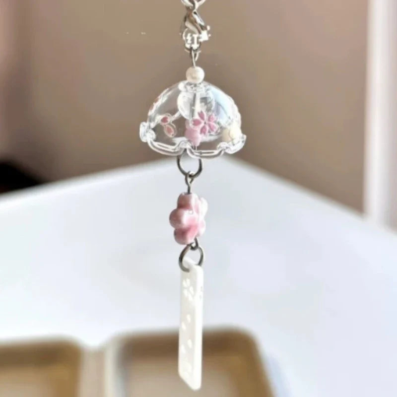 Elegant Pearl Wind Chime Keychain - DIY Phone Charm Chain Pendant Bag Accessory Gift for Women