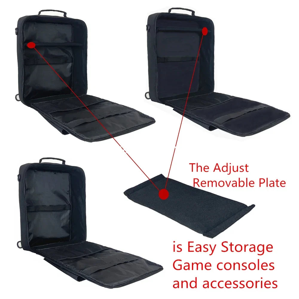PS5 Portable Travel Carrying Case Backpack – Protective Storage Shoulder Bag for PlayStation 5 Console & Gaming Accessories