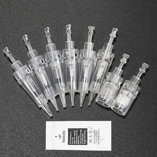 5/10PCS Microblading Bayonet Needles – 1D/1R/3R/5R/5F/Nano Cartridge for PMU Eyebrow, Lip & Eyeliner Tattoo