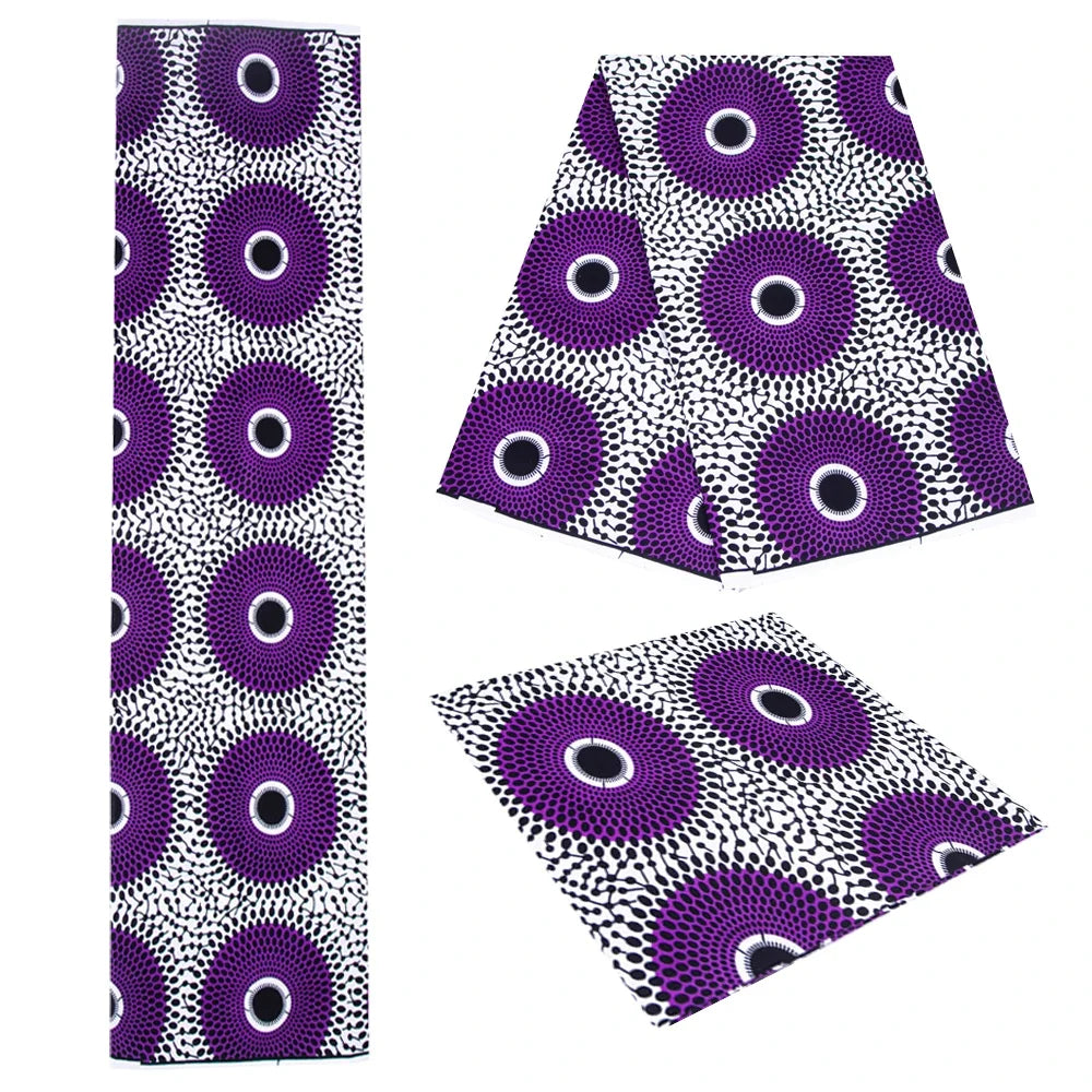 African Ankara Wax Fabric - Real Cotton Diamond Print for Party Dress & DIY Sewing