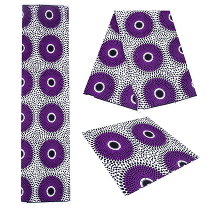 African Ankara Wax Fabric - Real Cotton Diamond Print for Party Dress & DIY Sewing