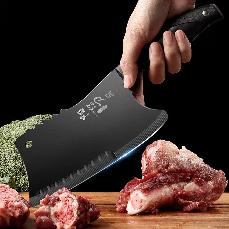 XTL Bone Knife - Dual Purpose Sharp Kitchen Knife, Chef's Commercial Bone Chopping Knife for Household Use