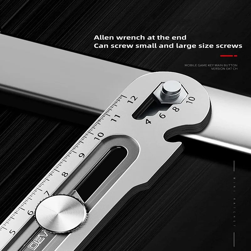 6-in-1 Multifunctional Utility Knife - Stainless Steel Stationery All-Purpose Cutter with Bottle Opener, Tin Opener, Screwdriver, and Ruler