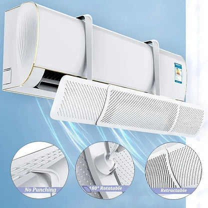Adjustable Air Conditioning Windshield – Anti-Direct Blowing Vent Deflector & Dust Cover for AC Outlets