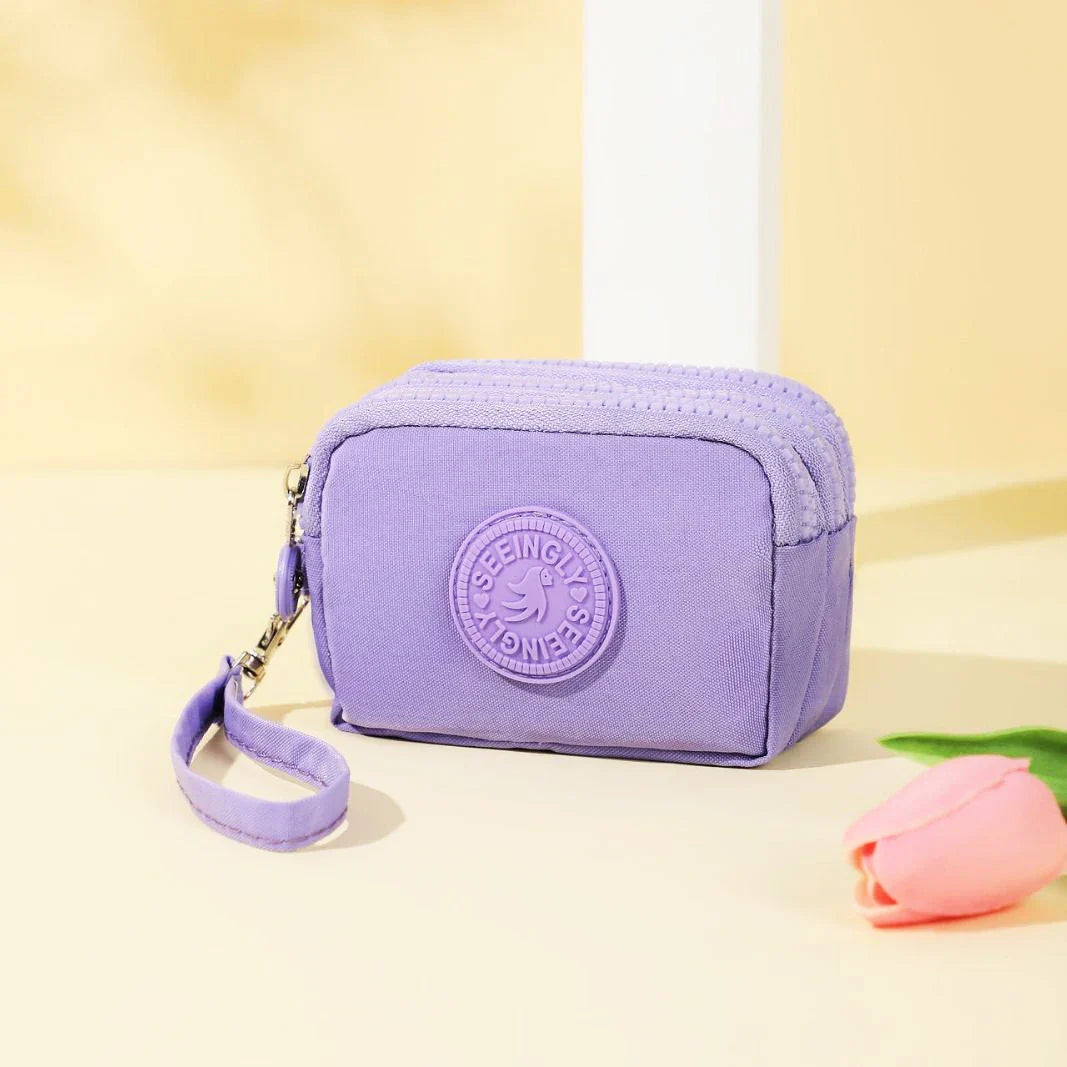 Women’s Three-Layer Nylon Wallet – Large Capacity Waterproof Oxford Cloth Coin Purse, Portable Korean Style
