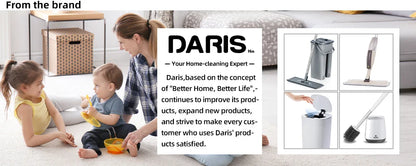 Hands-Free Flat Floor Mop & Bucket Set — Professional Home Cleaning System with Washable Microfiber Pads for Hardwood Floors