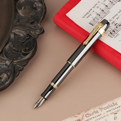 Antique Brass Pocket Rollerball Pen - Short Portable Smooth Writing Pen for Office, School & Gifts