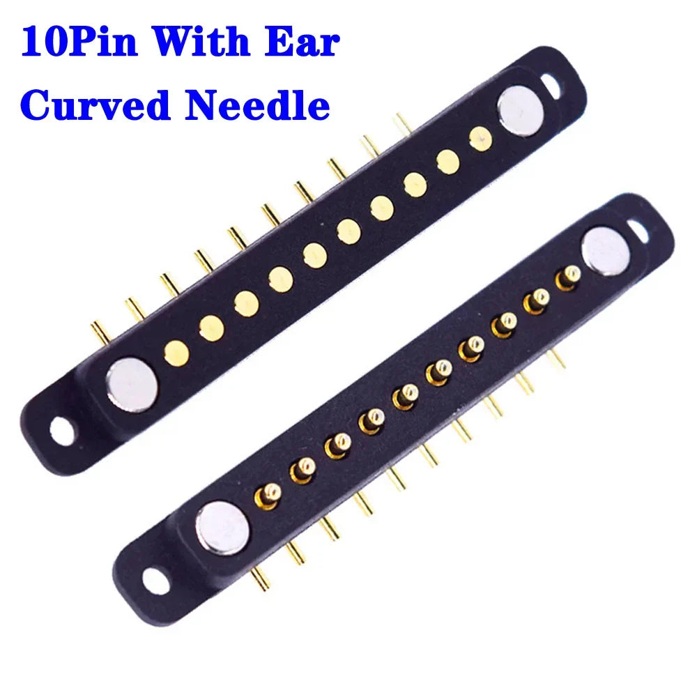 Magnetic Pogo Pin Connector - 2-10 Pin Spring Loaded Male Female DC Power Socket with 2.54/4.0/2.8mm Pitch