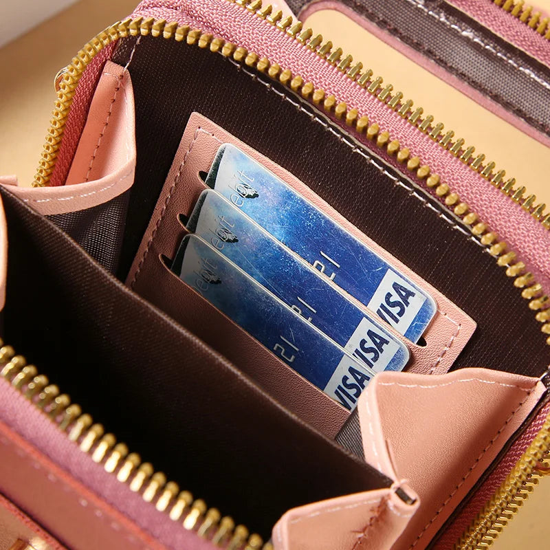 Soft Leather Women's Crossbody Bag: Touch Screen Cell Phone Wallet Hand Purse | Small Handbag for Cheap Women's Bags