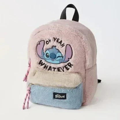 Disney Stitch Plush Backpack – Large-Capacity Cartoon School Bag for Kids & Kindergarten Gift